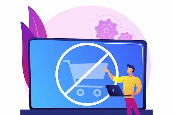 Illustration Material Design : pas de commandes.