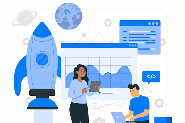 Illustration Material Design : Jamstack.