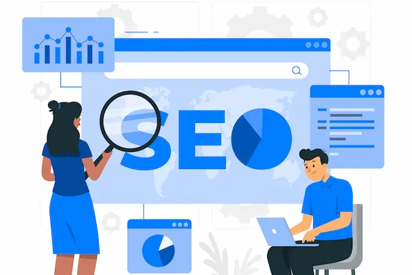 Illustration Material Design : SEO.